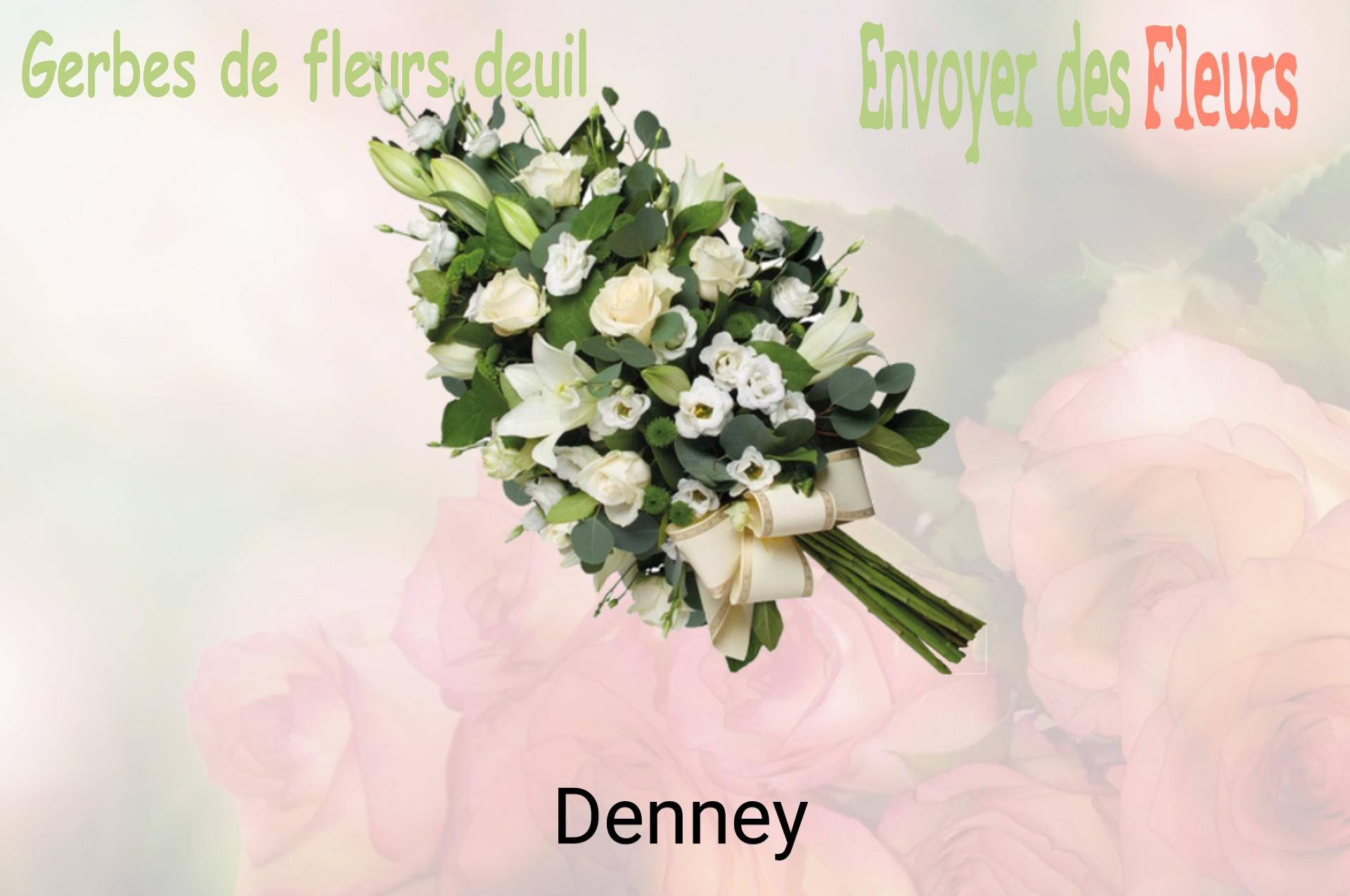 Gerbe de fleurs de deuil livrée à Denney